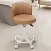 Taburete giratorio de altura ajustable con ruedas, taburete redondo con respaldo, silla de maquillaje, taburete de peluquería, taburete de tocador, tocador