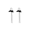 Pendientes Largos de Borla y Lazo de Lujo Ligero de Alta Gama para Mujer, Pendientes Largos Elegantes, Pendientes Dulces de Celebridad de Internet