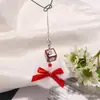 Estilo Año Nuevo Creativo Femenino Llavero Colgante de Pompón Lindo Cordón para Teléfono Estuche para Auriculares de Pareja Decoración de Bolso