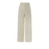 Conjunto de Primavera Feminino, Fashion e de Alta Qualidade: Cardigã Verde + Roupa de Baixo Branca + Calça Wide Leg Conjunto de Três Peças