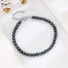 Pulseira de pérola cinza de prata esterlina S925, elegante, leve, luxuosa, de alta qualidade, combinando com todas as joias de pérolas e conchas para mulheres