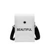 Bolsa de Gelatina para Teléfono Móvil Letra Color Caramelo Logo Transparente Verano Personalizado Estilo Coreano Bolsa de Hombro Cruzada de PVC Bolsa Cuadrada Pequeña