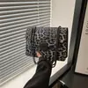 Estampado de Leopardo Occidental Retro Europeo y Americano Hermoso Invierno 2024 Nuevo Elegante Moderno Cadena Bajo el Brazo Hombro Bolso Cuadrado Pequeño para Mujer
