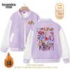 Circo de Números Mágicos Jaqueta de Menina Conjunto de Baseball Jaqueta Estilo Western Roupa Casual Infantil Top Coreano Primavera Outono Inverno
