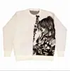 Suéter de punto jacquard bidimensional de cuello redondo holgado de moda transfronterizo de otoño e invierno Harajuku unisex subcultura manga larga al por mayor