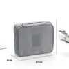 Bolso Cuadrado Simple de Color Sólido Portátil Bolso de Cosméticos Portátil Bolsa de Almacenamiento Multiusos Gran Capacidad Bolsa de Lavado de Viaje