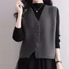 Chaleco Rojo Estilo Chino para Mujer Ropa de Abrigo Otoño e Invierno Suéter Ropa de Abrigo Top para Atuendos de Año Nuevo