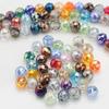 Serie de Bolas de Flor de 8 mm Cuentas Sueltas de Vidrio Cuentas Sueltas de Cristal K9 64 Facetas Materiales para Manualidades DIY Accesorios para Pulseras