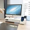 Soporte Elevado para Computadora de Escritorio con Almacenamiento de Cajón, Base Elevadora de Monitor, Soporte Elevador de Altura para Monitor