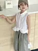 Conjunto de Verano Niña Peces Rojos 2026 Nueva Moda Camisa de Verano Infantil Conjunto de Verano Padre e Hijo Pantalones Linterna Conjunto de Dos Piezas