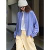 Outono e Inverno Novo Estilo Coreano Preguiçoso Gola Redonda Cardigan Tricotado em Lã, Delicado, Macio, Ceroso, Top Grosso e Quente para Mulheres