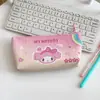 Estuche de Papelería de Dibujos Animados, Linda Bolsa de Papelería con Cremallera, Estuche de Gran Capacidad para Estudiantes de Primaria y Secundaria, Bolsa de Almacenamiento, Bolsa de Maquillaje