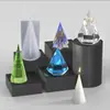 Molde de Resina de Cristal DIY Amapola Portaanillos Cónico Cilíndrico Portavelas Decoración Molde de Silicona