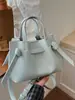 Bolso tipo cubo de color caramelo con estampado de lichi coreano para mujer, nuevo bolso tote versátil de verano 2026, bolso de hombro y cruzado para ir al trabajo