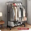 Varal Doméstico de Chão para Secar Roupas Quarto Pequeno para Pendurar Roupas Simples Dormitório Interno Dobrável para Armazenamento Barra para Secar Roupas