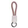 Chaveiro de metal niquelado com argola pequena, acessório de pingente criativo para mochilas, design simples e estiloso