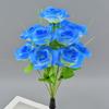 Photing Pantalla Fábrica Venta al por Mayor Simulado 12 Cabezas Jardín Paisajismo Decoración del Hogar Adornos Simulación Rosa Ramo de Flores Falsas