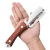 Cuchillo Pelador de Acero Inoxidable con Mango de Madera Imitación, Cuchillo Especial para Frutas para Caña de Azúcar, Pelador de Frutas y Verduras Dos en Uno, Herramienta Multiusos