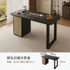 Nueva Mesa de Té para Balcón Estilo Chino con Bandeja de Té de Piedra Almacenamiento de Tetera Soporte para Té Mesa Pequeña para el Hogar Madera Maciza Mesa Simple para Preparar Té