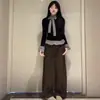 Camisa Base de Manga Larga a Cuadros con Parches y Encaje para Mujer, Elegante Ajuste Delgado para Usar en Capas