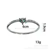 Pulsera Transfronteriza Moda Europea y Americana Abierta Incrustaciones Llenas de Diamantes Luz de Diosa Lujo Versátil Apilable de Alta Gama Atmosférica