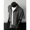 Camisa Retrô Americana Xadrez de Manga Curta para Homens e Mulheres, Camisa Casual Solta de Verão, Jaqueta Camiseta Urbana Juvenil