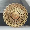 Jóias DIY ouro real 24k chapéu convexo 37mm peça de flor adorno de cabeça material de modelagem acessórios grampo de cabelo material de acessórios para cabelo A276