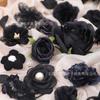 Série Preta Flores Artificiais Materiais DIY Cabeças de Flor Rosa Peônia Flores Artificiais Decoração de Caixa de Flores Amazon Acessórios Florais