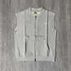 Chaleco Sin Mangas con Cremallera y Letras Bordadas Alcatraz Corteiz Marca Europea y Americana de Moda High Street Traje Deportivo y de Ocio Ins