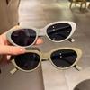 Gafas de sol de cara pequeña con forma de ojo de gato de viento 2025, nuevas gafas de sol para chicas dulces y amargas europeas y americanas, estilo femenino Ins, celebridades de Internet Hola