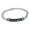 Pulseira Simples com Gravação Mais Vendida na Amazon Pulseira de Casal com Coroa e Diamante Design de Nicho ins Outlet de Fábrica