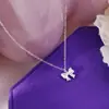 Colar Laço de Zircônia em Formato de Coração para Mulheres, Design de Nicho de Luxo Leve, Estilo Fashionable Ins, Corrente Doce para Clavícula Atacado