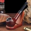 Changfeng Pipa de Manzana con Mango Recto de Baquelita Olla para Cigarrillo Seco con Pipa de Filtro Microporoso Incorporado Desmontable para Hombres