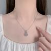 Collar de moissanita de imitación de 3 quilates para mujer, chapado en platino PT950, cadena de clavícula, colgante de circonita de temperamento de alta gama, joyería al por mayor