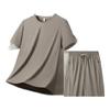 Traje de baño de secado rápido de seda helada para hombre, talla grande, fino, protector solar UPF50, deportivo, informal, de manga corta, pantalones, novedad de verano