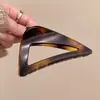Pinza Acrílica Simple Coreana, Pinza para el Cabello Grande de Gama Alta y Exquisita para el Cabello de las Mujeres en la Parte Posterior de la Cabeza, Pinza para el Cabello Triangular con Corte