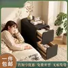 Mesita de noche para dormitorio con almacenamiento, con dos cajones, un diseño ultradelgado y un estilo moderno y minimalista