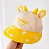 Chapéu de Sol Fofo e Estiloso para Meninos e Meninas Pequenos, Chapéu de Sol para Bebês, Estilo Fino para Primavera e Verão com Aba Larga, Chapéu de Sol para Bebês