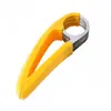 Rebanador de plátano, Pinza para salchicha de jamón, Divisor de frutas, Cortador multifuncional creativo, Herramienta para cortar melón, Gadget de cocina