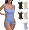 Ropa interior moldeadora de talla grande transfronteriza, body tipo camisola con control de abdomen, pantis tipo tanga, body de una pieza de talla grande con diseño hueco ajustado que revela la parte trasera y reduce la cintura