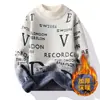 Nuevo recomendado Moda Distintivo Suéter de Punto Bordado con Cuello Alto Falso de Visón