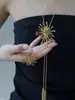 Colar Dente-de-leão de Verão Fogos de Artifício Brilhantes Zircônia Simples Francês Sensação de Luxo Fresco Grande Vento Temperamento Versátil Corrente da Clavícula