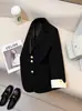 Blazer Primavera e Outono 2025 Moda Versátil Casual Novo Estilo Coreano Design Solto Temperamento Avançado Jaqueta de Terno