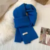 Cachecol de Lã 100% Puro Tricotado para Mulheres, Novo Estilo Outono e Inverno 2026, Espesso e Quente, Estilo Coreano, Simples e com Toque de Luxo para Estudantes