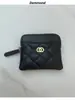 Bolsa para monedas práctica Xiaoxiangjia con piel de vaca texturizada, billetera mini simple y elegante para mujer, de alta gama