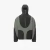 Otoño e Invierno Estilo Callejero Americano Personalizado Cálido Holgado Empalme Hombres y Mujeres Manga Larga Nicho con Capucha Cárdigan Sudadera Venta al por Mayor