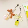 Mini Neceser Estilo Coreano, Billetera para Monedas, Colgante de Moda, Agenda Fashion, Lápiz de Cejas de Cereza Realista, Colgante de Labial