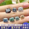 Henglilai Joyería 1 quilate Piedra Desnuda de Moissanita Changfang Grueso Color Primario Azul Verde Champaña Negro Joyería para Anillo