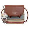 Bolsas Pequeñas de Color Block de Moda para Mujer de Este Año, Nuevos Bolsos Cruzados Versátiles de Moda de Verano 2026, Bolsos de Paja Tejida Súper Populares