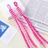 Colgante de Cuerda Trenzada de Colores DIY Material de Cuerda Trenzada Hecho a Mano Colgante de Borla de Cuerda de Nylon de Dos Colores Accesorios para Llaveros